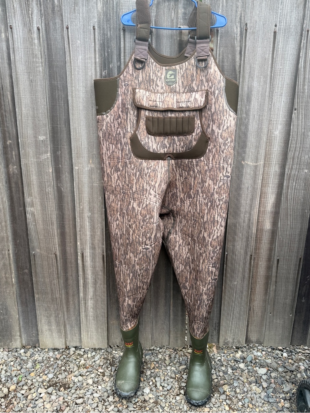 Gator Men’s Brown Camo Neoprene Chest fishing hunting Waders w/boots XXL-10‎